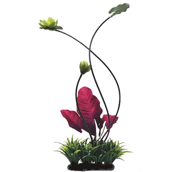 Fluval Chi Ornament Seerose mit roten Bl?ttern