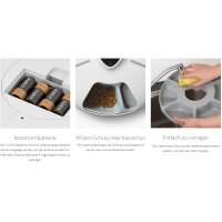 Catit Pixi Smart Futterautomat mit 6 Mahlzeiten für Na? - und Trockenfutter