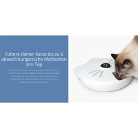 Catit Pixi Smart Futterautomat mit 6 Mahlzeiten für Na? - und Trockenfutter