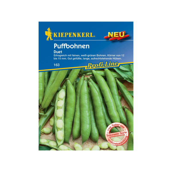 Kiepenkerl - 163 Puffbohnen Duet - Ertragreich mit feinen, weiß-grünen Bohnen