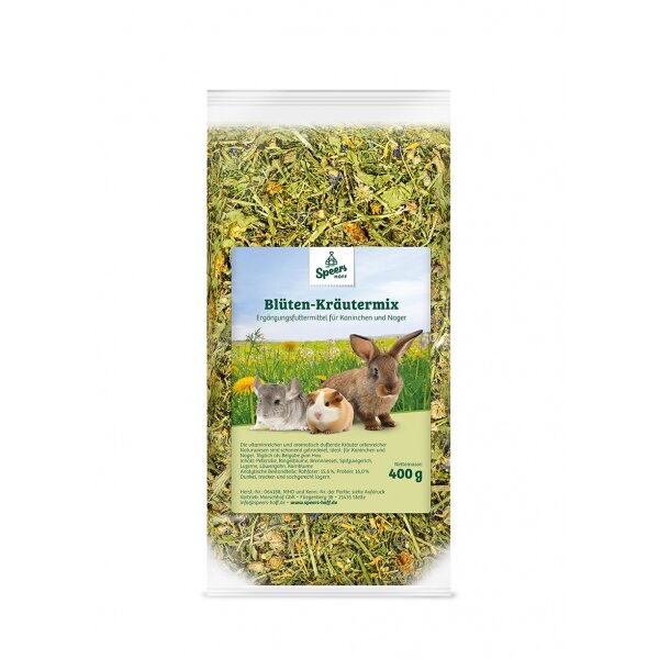 Speers Hoff Blüten-Kräutermix im Beutel 400g Nachfüller für Kaninchen, Mäuse, Meerschweinchen
