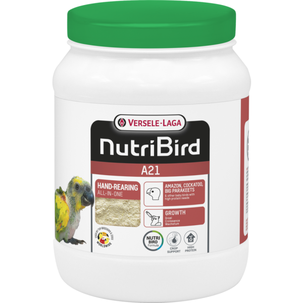 Versele-Laga - Nutri Bird A21 800g Aufzuchtfutter für Amazonenpapageien, Kakadus, Großsittiche und andere Babyvögel mit hohem Proteinbedarf