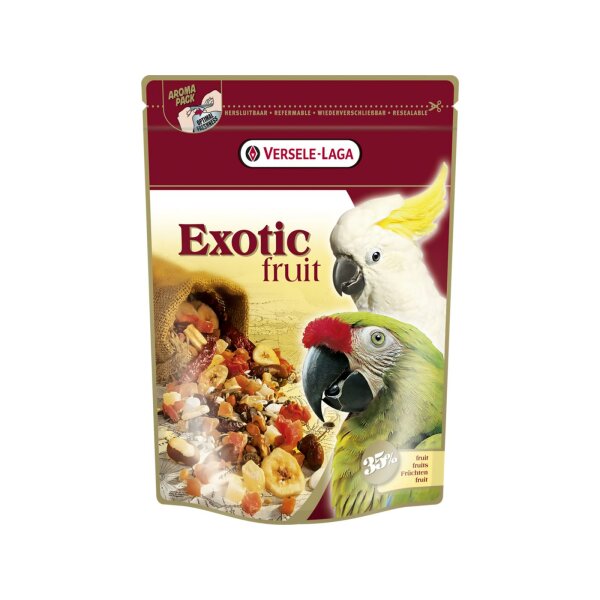 Versele-Laga Prestige Premium Exotic Fruit 600g Premium Getreide, Samen & Früchte, eine Leckerei für Papageien
