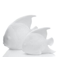 dio Fischfigur in weiß matt Keramik 25x20cm