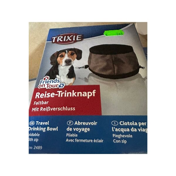 Trixie Reise-Trinknapf Faltbar mit Reißverschluss