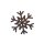 Rostdeko Schneeflocke zum Aufhängen D: 14,2cm