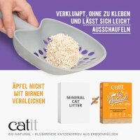Catit Go Natural Klumpendes Katzenstreu mit Vanilleduft aus Erbsenhülsen Natur 2 x 2,8kg