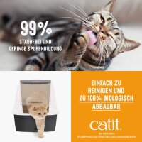 Catit Go Natural Klumpendes Katzenstreu mit Vanilleduft aus Erbsenhülsen Natur 2 x 2,8kg