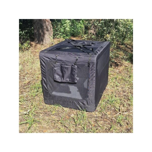 Hochwertige Haustier Transportbox faltbar weich 106x78x80 cm Farbe: schwarz