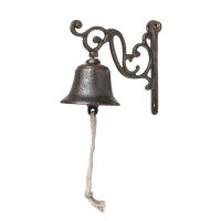 dio Glocke zur Wandmontage antik-schwarz Gusseisen