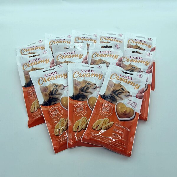 12x Catit Creamy H?hnerfleisch 4 x 10g