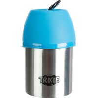 Trixie Flasche mit Trinknapf Edelstahl Kunststoff 300ml Blau