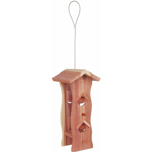 Trixie Natura Futterspender Zedernholz 12x 29x 14 cm, natur