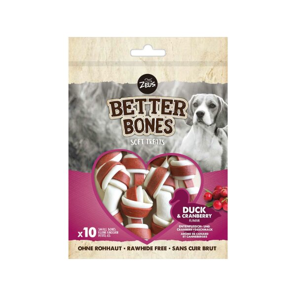 Zeus Better Bones mit Entenfleisch umwickelte kleine Knochen mit Cranberry Geschmack