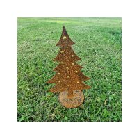 Rostdeko Tannenbaum mit Goldverzierung klein