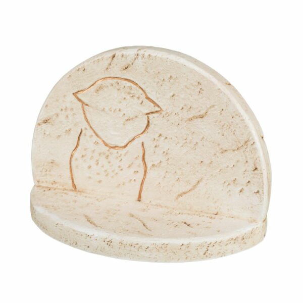 Trixie Gedenkstein mit Katzen Kontur 16x12x7cm creme