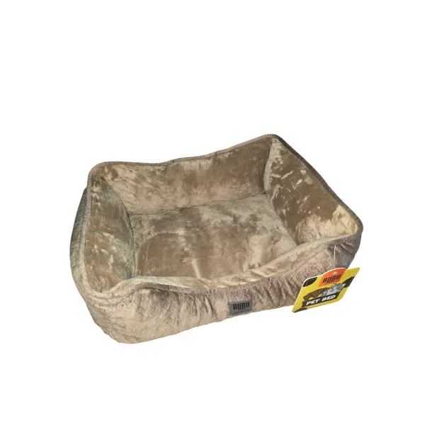 BUBU Pets Hundebett hell braun rechteckig Größe S 50x40x15cm