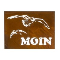 Rostdeko Schild Moin mit Möwen 50x60cm