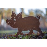 Rostdeko niedliches Ferkel auf Platte