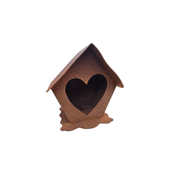 Rostdeko Herzvogelhaus zum aufhängen
