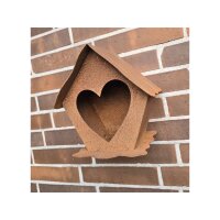 Rostdeko Herzvogelhaus zum aufhängen