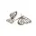 Rostdeko Schmetterling an Nagel
