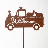 dio Gartenstecker Auto mit Tieren und Schriftzug...