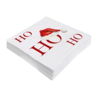 Servietten  - Ho Ho Ho 20er Pack Weihnachten 3-lagig, 33x33 cm
