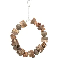 Trixie Ringschaukel aus Holzmit Tannenzapfen D18cm