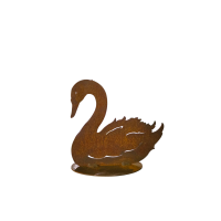 Rostdeko Schwan sitzend klein