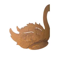 Rostdeko Schwan sitzend gross