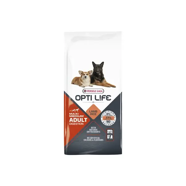 Versele-Laga Opti Life Adult Digestion Medium 6 Maxi Hundefutter 12,5kg