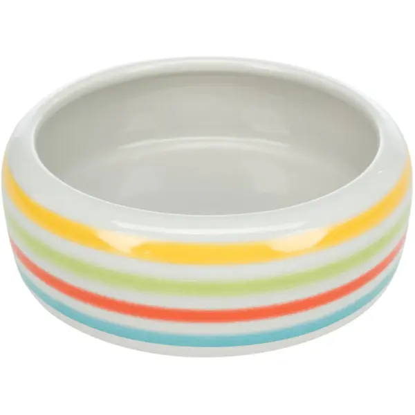 Trixie Keramik Napf buntgeringelt grau glänzend 500ml 16cm D