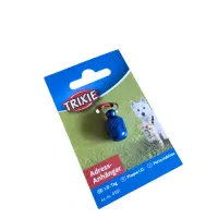 Trixie Adressanhänger Kapsel Metall blau