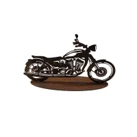 Rostdeko Motorrad auf Platte 22,5cm