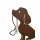 Rostdeko Hund mit Leine im Maul zum stecken 20cm
