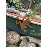 Rostdeko Frosch zum Anhängen