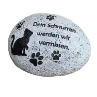 dio Grabdeko Gedenkstein Katze