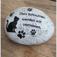 dio Grabdeko Gedenkstein Katze