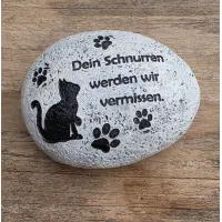 dio Grabdeko Gedenkstein Katze