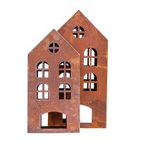 Rostdeko Windlicht Haus klein