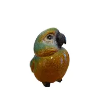 Figur Ara Papagei Kunstharz gelb blau