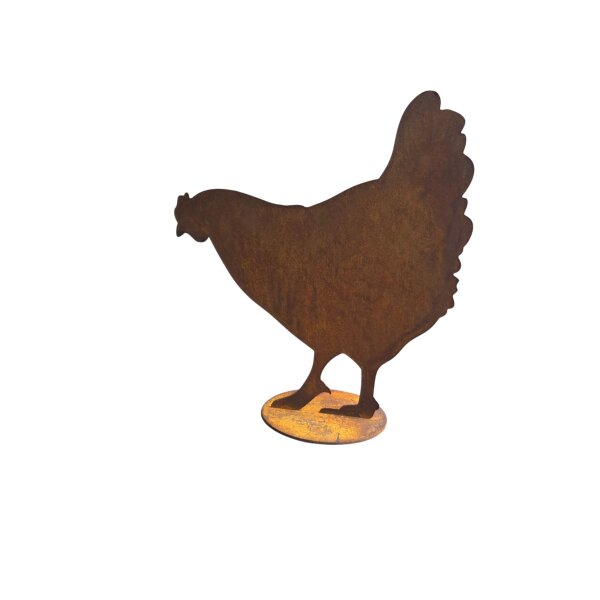 Rostdeko Huhn Henne nach vorn geneigt