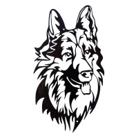 Rostdeko Wandbild Schäferhund