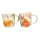 Porzellan Becher Fuchs Igel Motiv Wildtiere Herbstzeit im Set