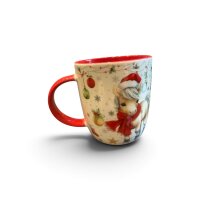 Weihnachtsbecher Pony Pferd 2er Set aus Porzellan - 9 cm