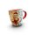 Weihnachtsbecher Pony Pferd 2er Set aus Porzellan - 9 cm