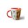 Weihnachtsbecher Pony Pferd 2er Set aus Porzellan - 9 cm