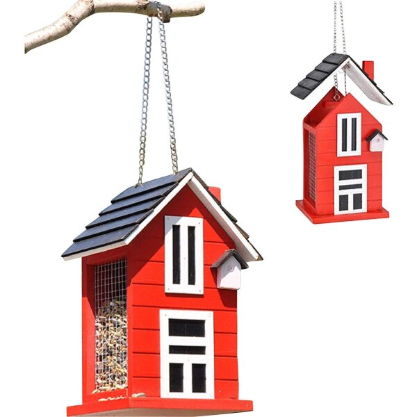 Vogelfutterhaus in Rot zum aufhängen !! Sonderpreis !!