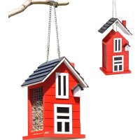 Vogelfutterhaus in Rot zum aufhängen !! Sonderpreis !!